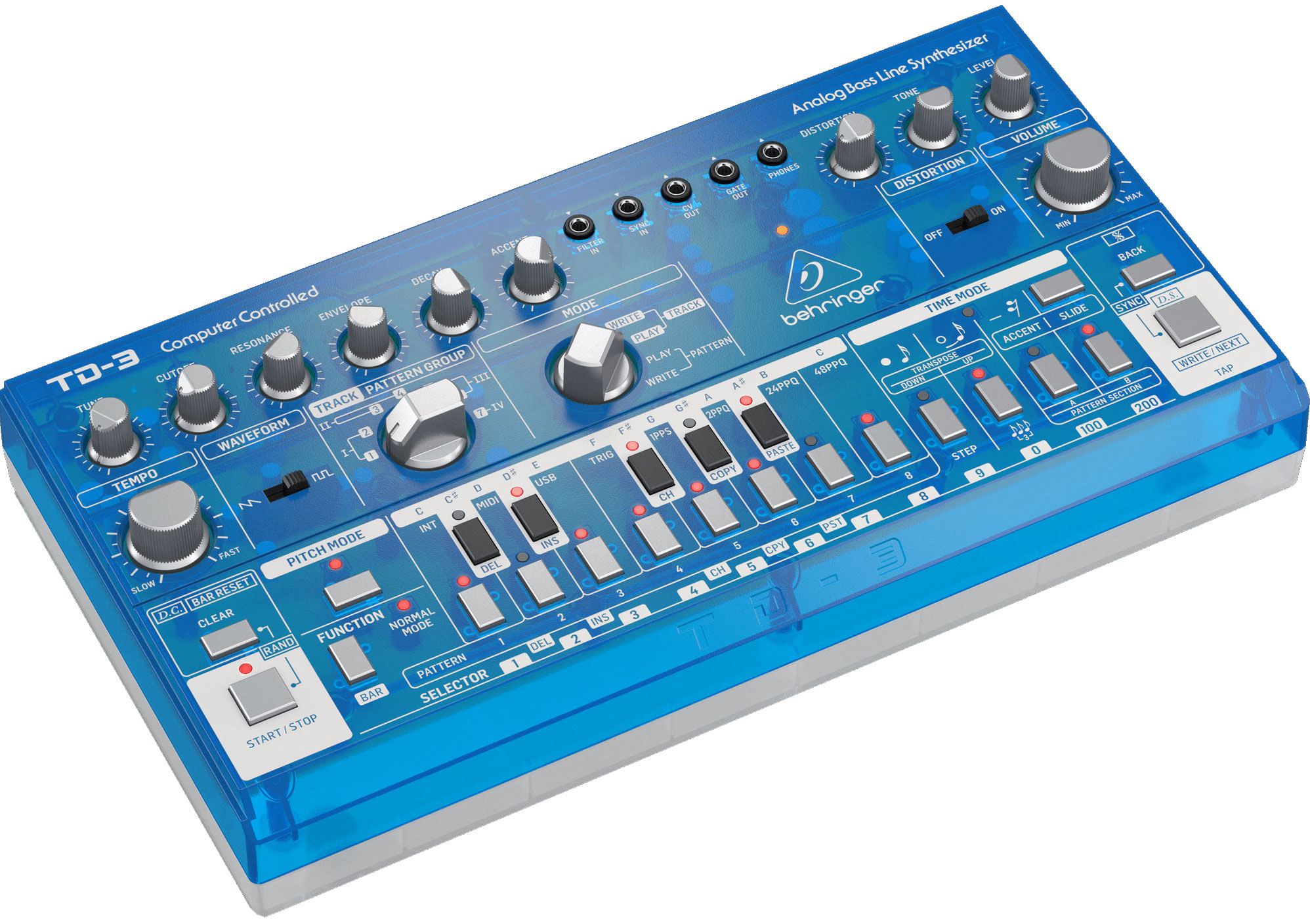 Behringer TD-3-BB Analog Bass Line Synthesizer - Baby Blue 