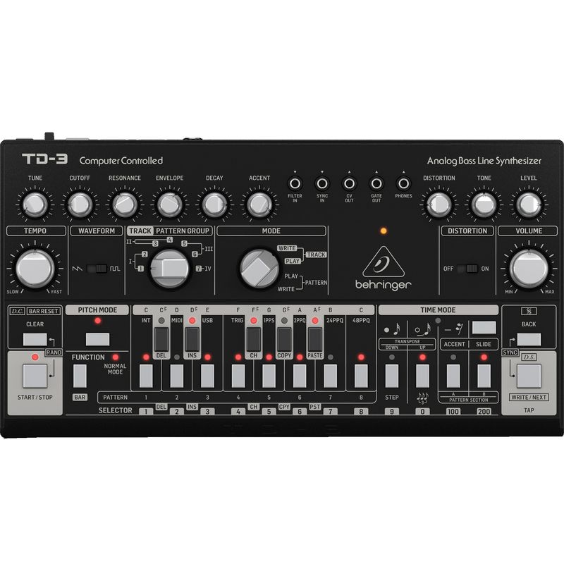 Behringer TD-3-BK Analog Bass Line Synthesizer - Black - Cosmo Music