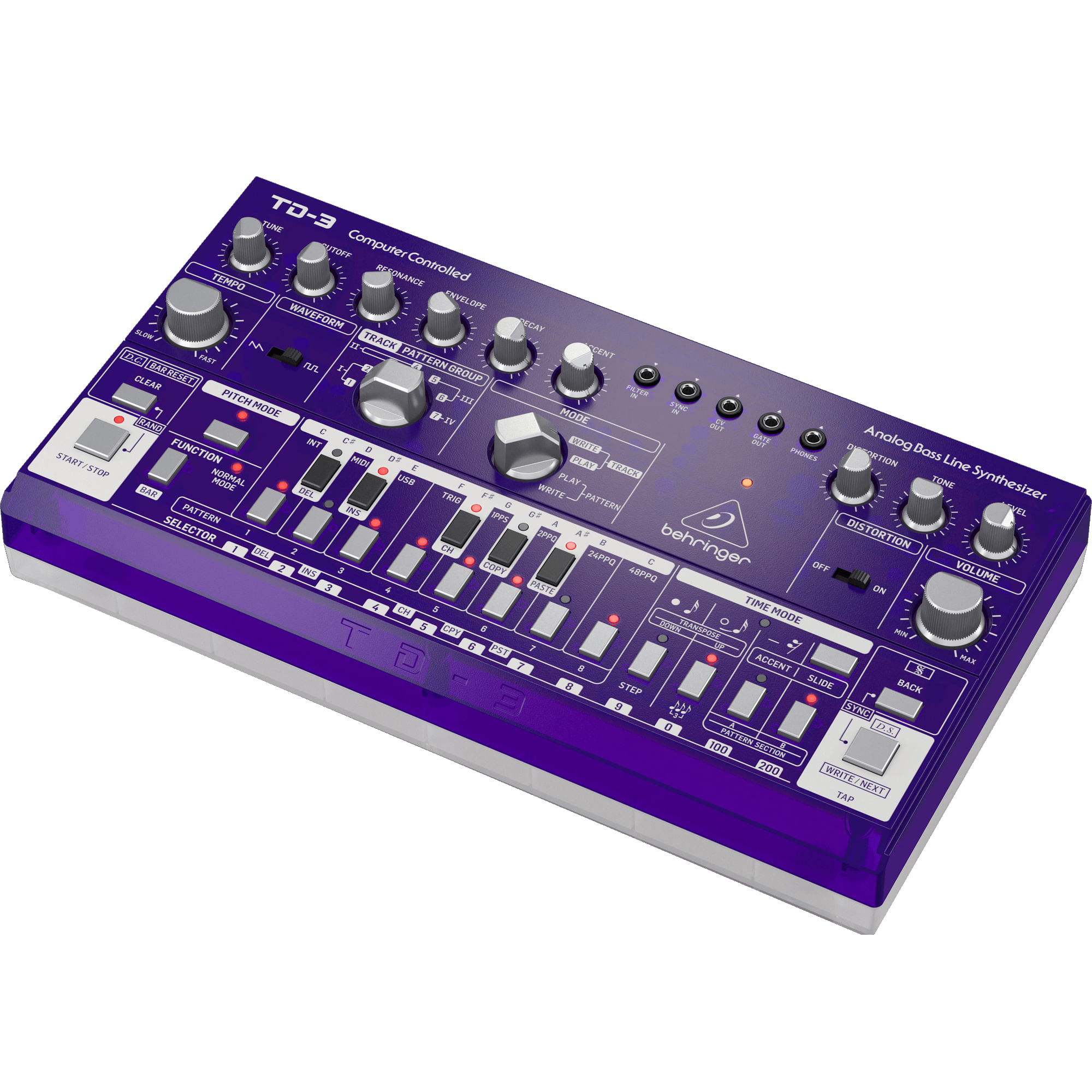 Behringer TD-3-GP Analog Bass Line Synthesizer - Purple - Cosmo Music