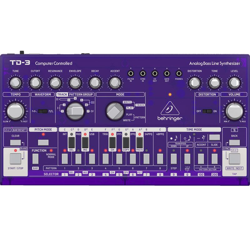 Behringer TD-3-GP Analog Bass Line Synthesizer - Purple