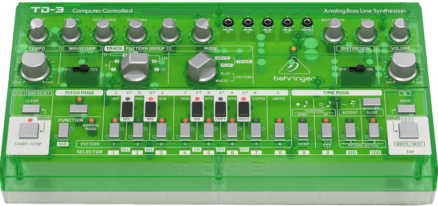 Behringer TD-3-LM Analog Bass Line Synthesizer - Lime - Cosmo Music