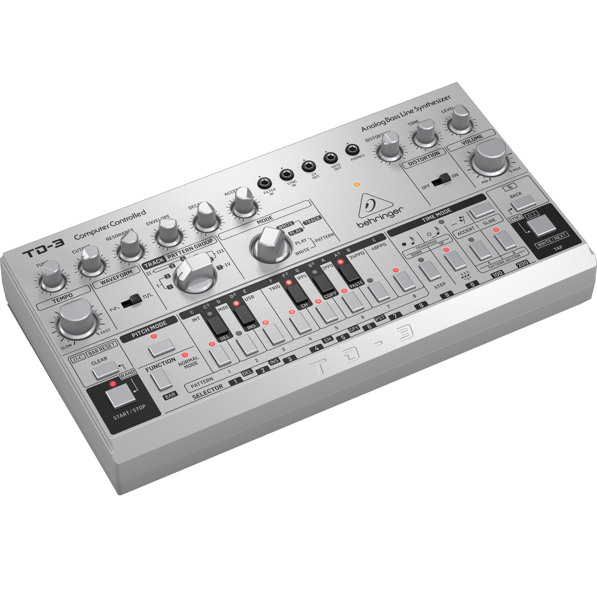 Behringer TD-3-SR Analog Bass Line Synthesizer - Silver - Cosmo Music