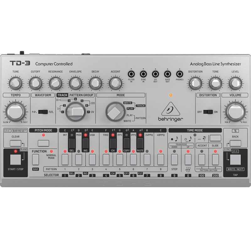 Behringer TD-3-SR Analog Bass Line Synthesizer - Silver - Cosmo Music