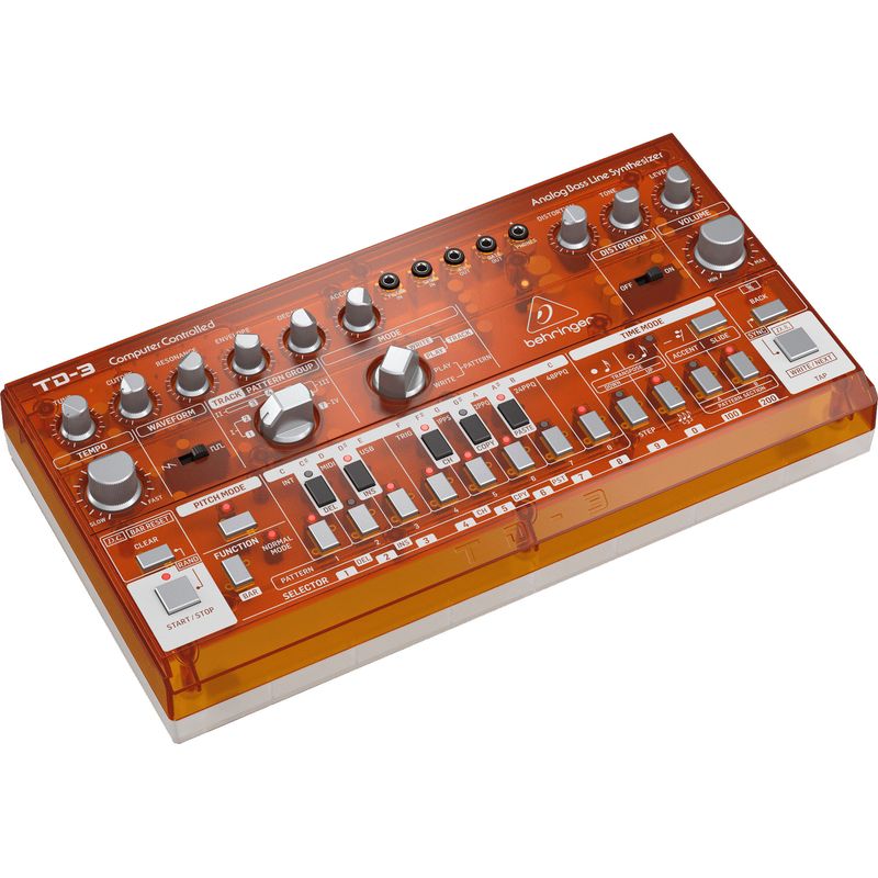 Behringer TD-3-TG Analog Bass Line Synthesizer - Tangerine - Cosmo