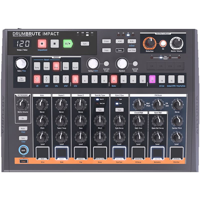 Arturia DrumBrute Impact Analog Drum Machine