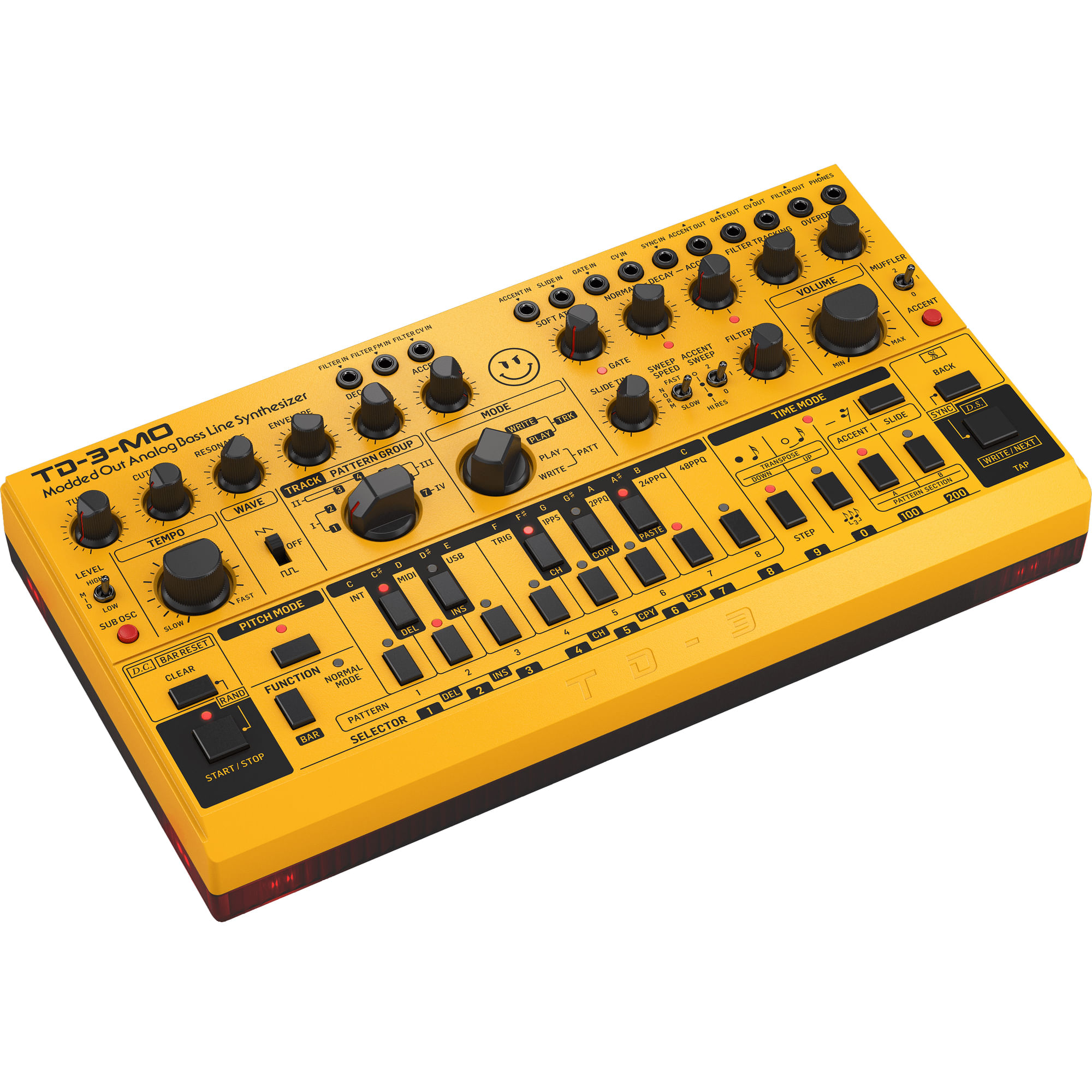 Behringer TD-3-MO Analog Bass Line Synthesizer - Yellow - Cosmo Music