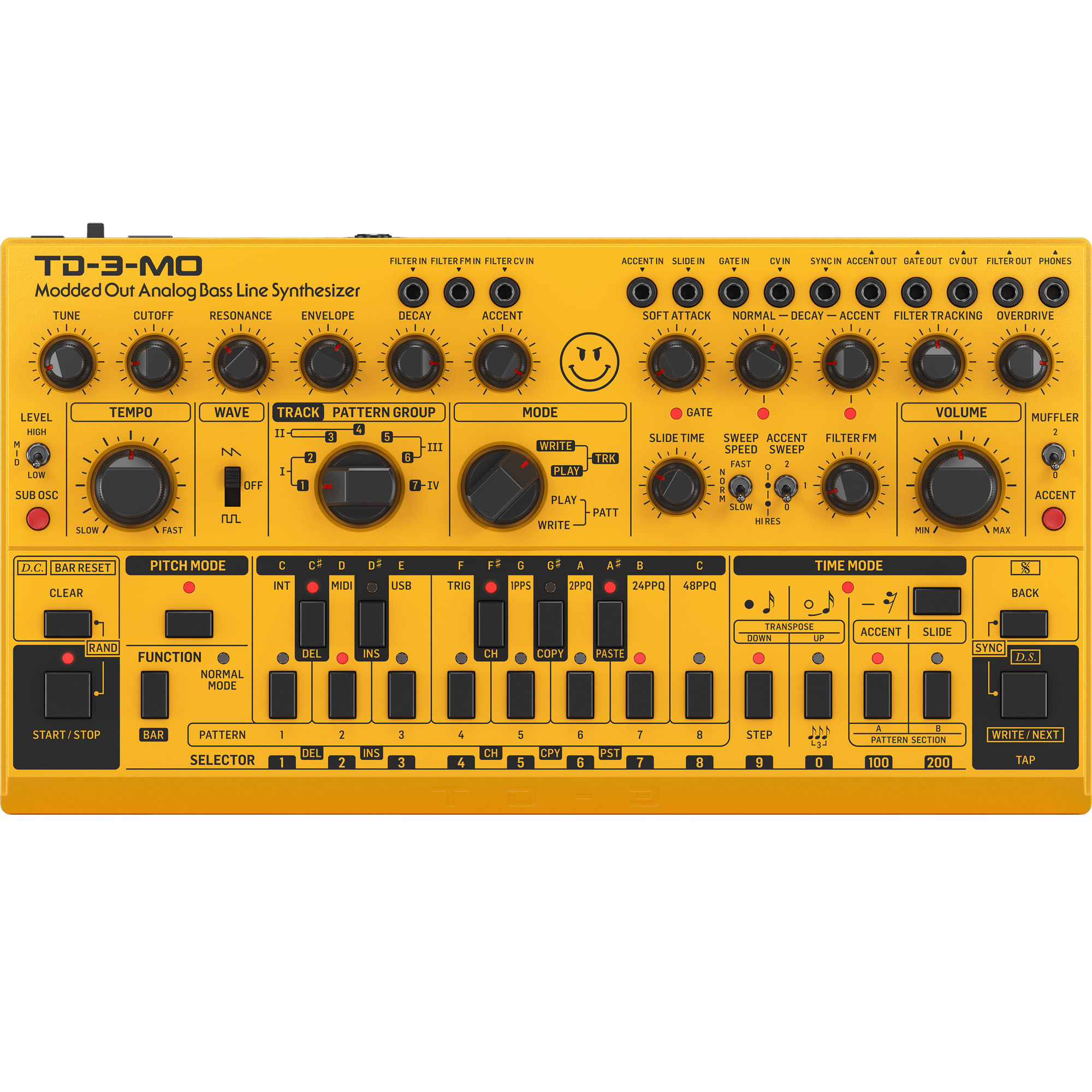 Behringer TD-3-MO Analog Bass Line Synthesizer - Yellow - Cosmo Music |  Canada's #1 Music Store - Shop, Rent, Repair