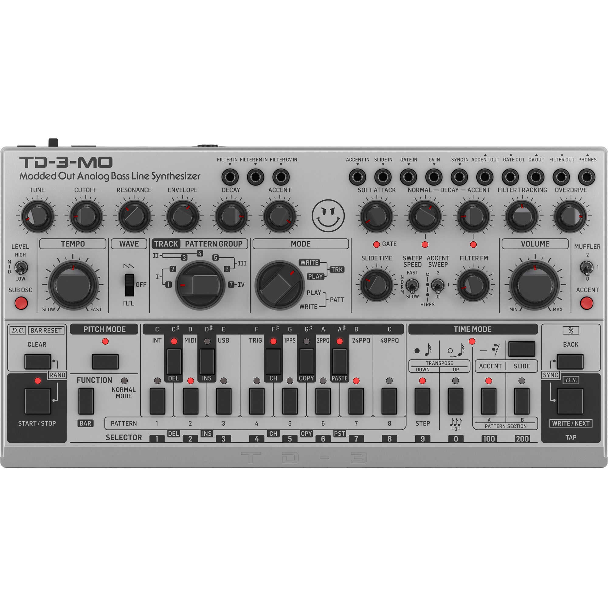 Behringer TD-3-MO Analog Bass Line Synthesizer - Silver - Cosmo Music |  Canada's #1 Music Store - Shop, Rent, Repair