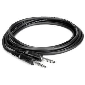 Hosa Balanced Interconnect Cable - 1/4" TRS to 1/4" TRS, 5'