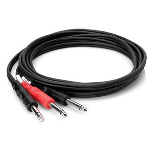 Hosa Insert Cable - 1/4" TRS to Dual 1/4" TS, 1m
