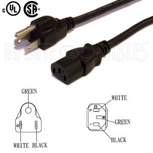 Wall to CPU Power Cord - 10'