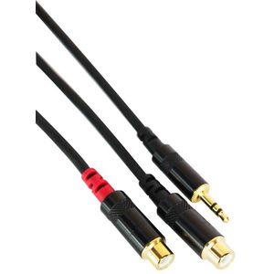 Digiflex HIN 1K2R Performance Series Insert Cable - 1/8" / Dual RCA, 25'