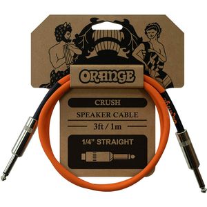 Orange Crush Speaker Cable - 1/4" Straight, 3'
