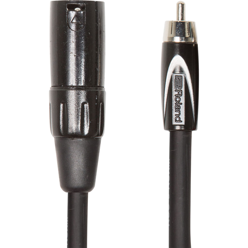 Roland Black Series Interconnect Cable - XLRM to RCA, 5' - Cosmo Music