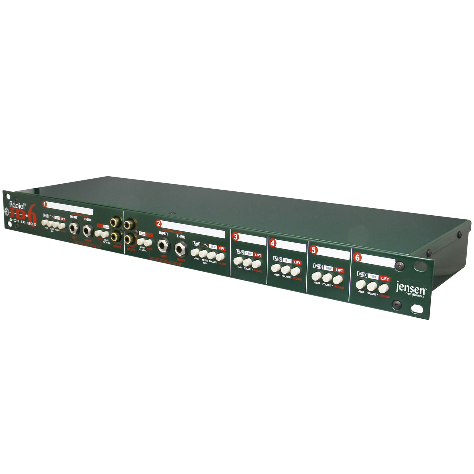 Radial JD6 6-Channel Rackmount DI Box