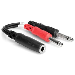 Hosa Stereo Breakout Cable - 1/4" TRSF to Dual 1/4" TS