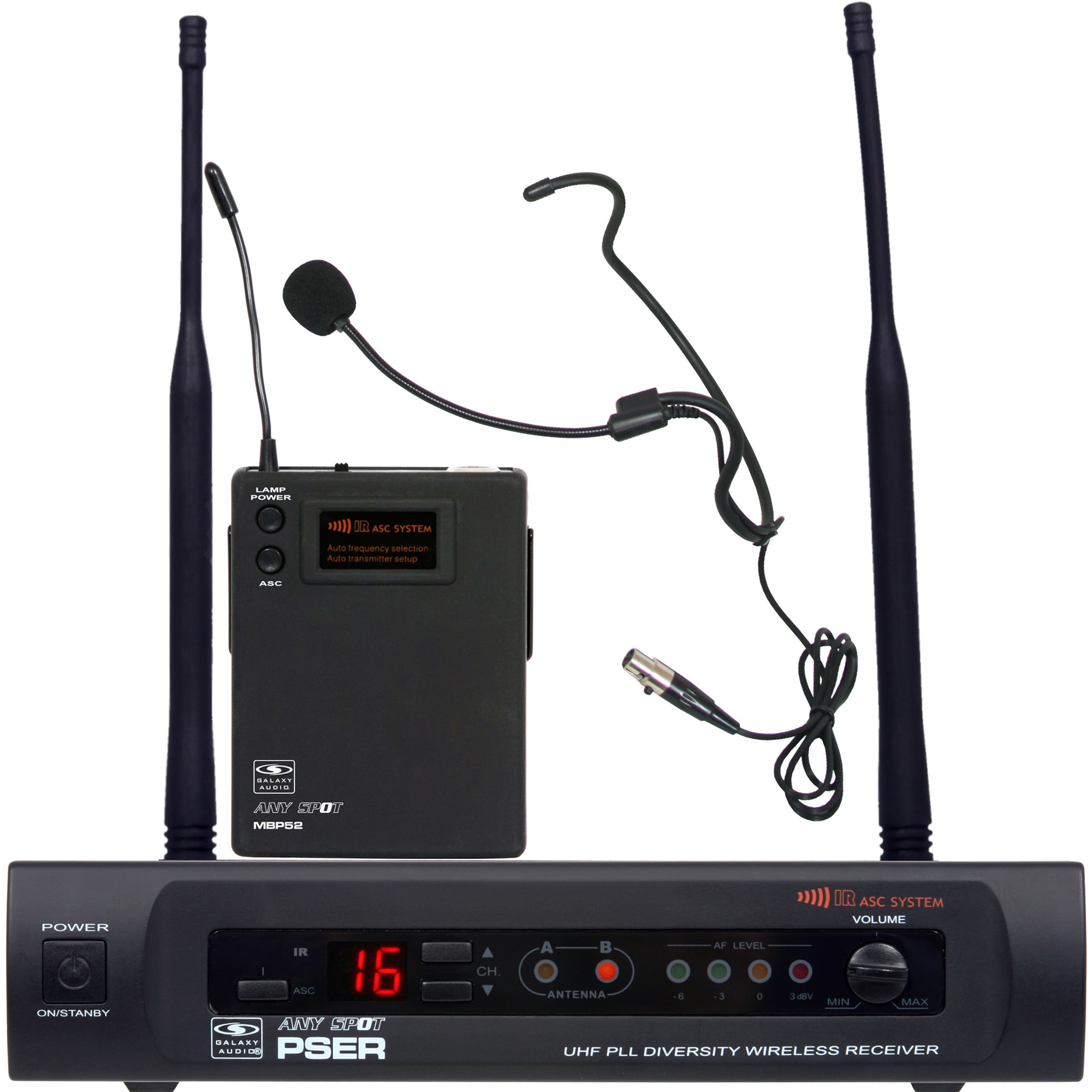 Galaxy Audio PSER 52HS Wireless Headset Microphone System D Band