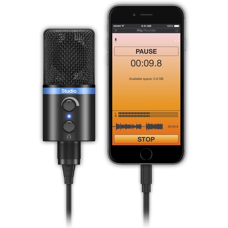 IK Multimedia iRig Mic Studio - Black - Cosmo Music