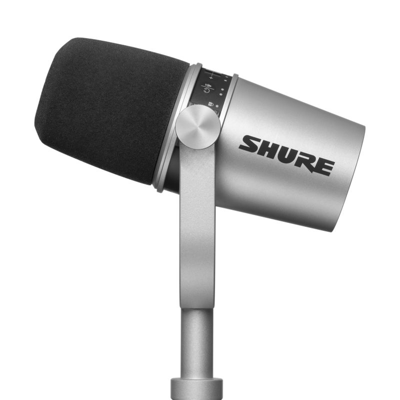 Shure MV7 USB Podcast Microphone - Silver - Cosmo Music