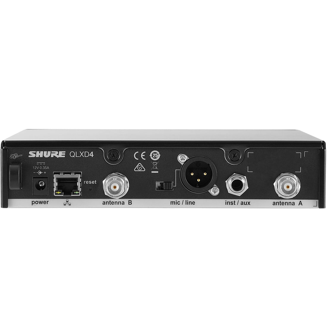 QLXD4　Single　Shure　Receiver，　Wireless　Half-Rack，　G50　Channel　Digital　by　Shure-