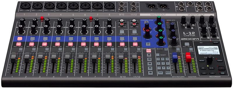 Zoom LiveTrak L-12 12-Channel Mixer/Recorder - Cosmo Music