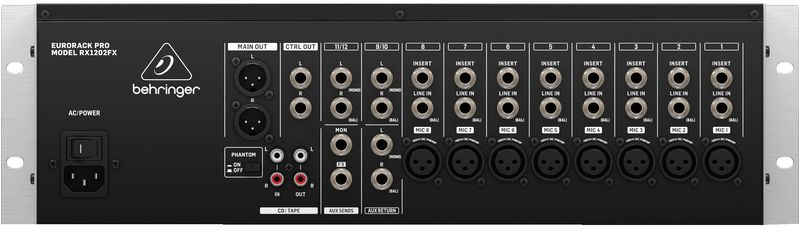 Behringer RX1202FX Eurorack Line Rackmount Mixer