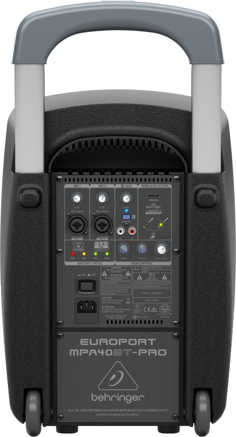 Behringer mpa40bt portable pa 2024 system