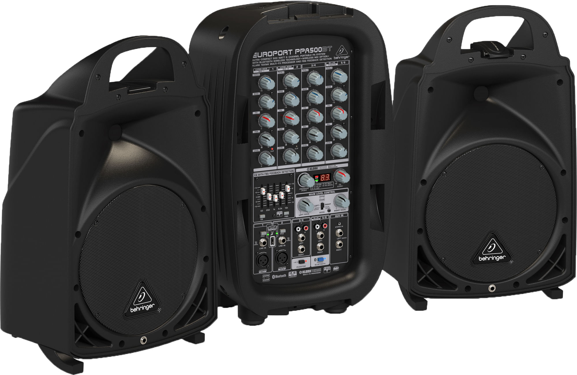 Behringer Europort PPA500BT 6-Channel Portable PA System