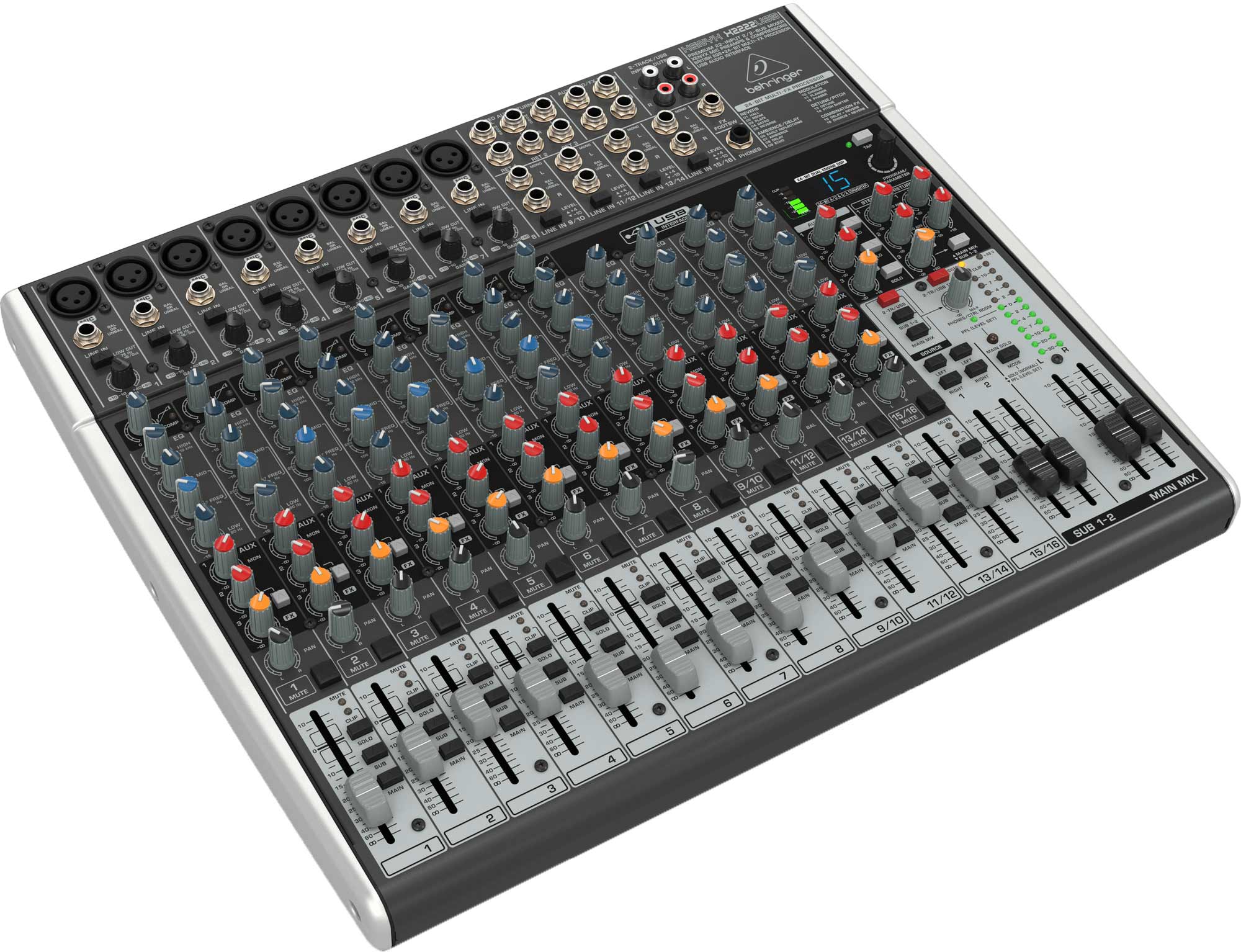 Behringer Xenyx X2222USB Premium 22-Input 2/2-Bus Mixer 