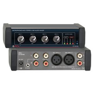 Mixer RDL EZ-MX4ML Mic and Stereo Line Audio Mixer - 4X1