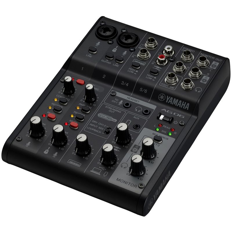 Yamaha AG06MK2 Live Streaming Mixer - Black - Cosmo Music