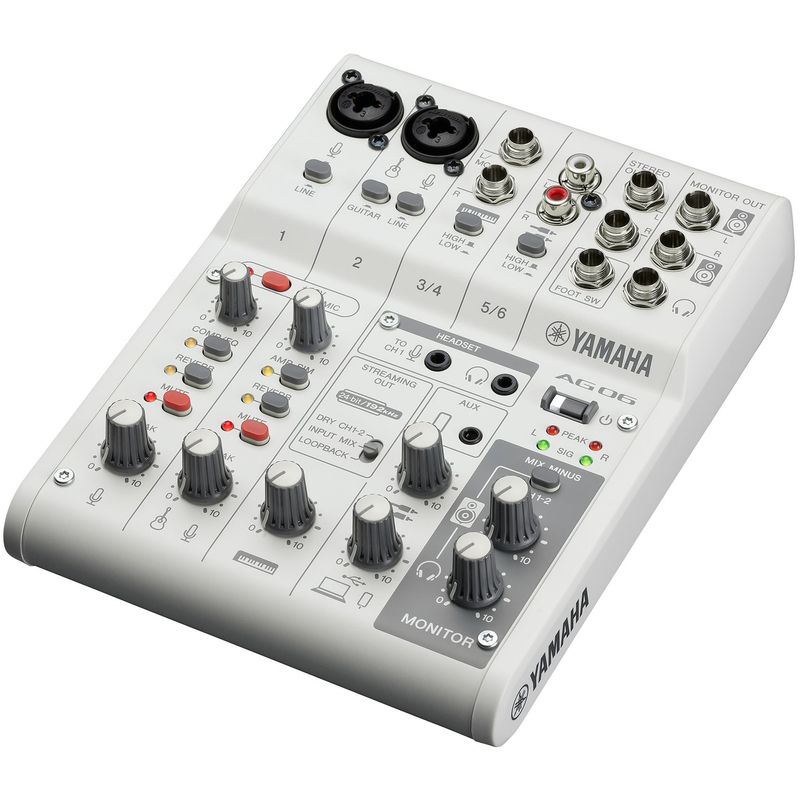 Yamaha AG06MK2 Live Streaming Mixer - White - Cosmo Music