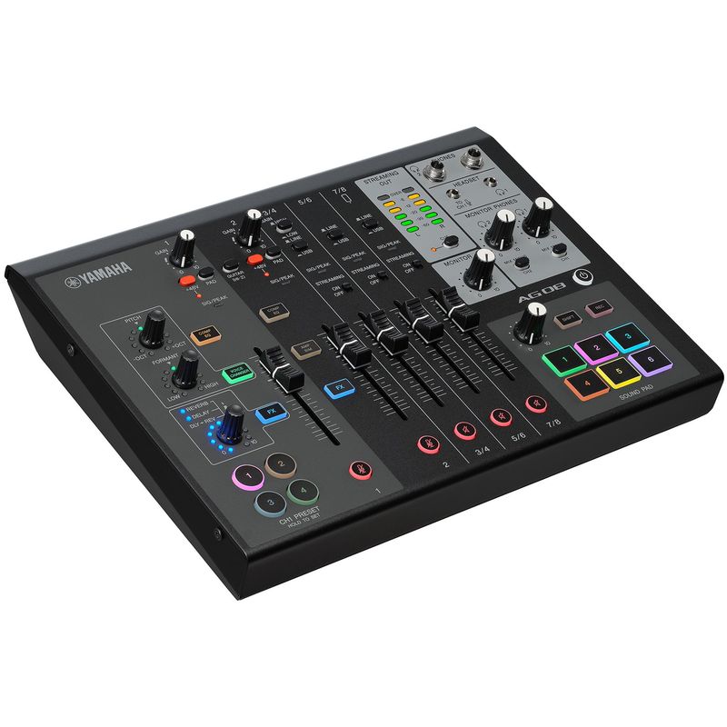 Yamaha AG08 Live Streaming Mixer - Black - Cosmo Music