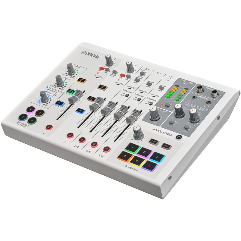 Yamaha AG08 Live Streaming Mixer - White - Cosmo Music