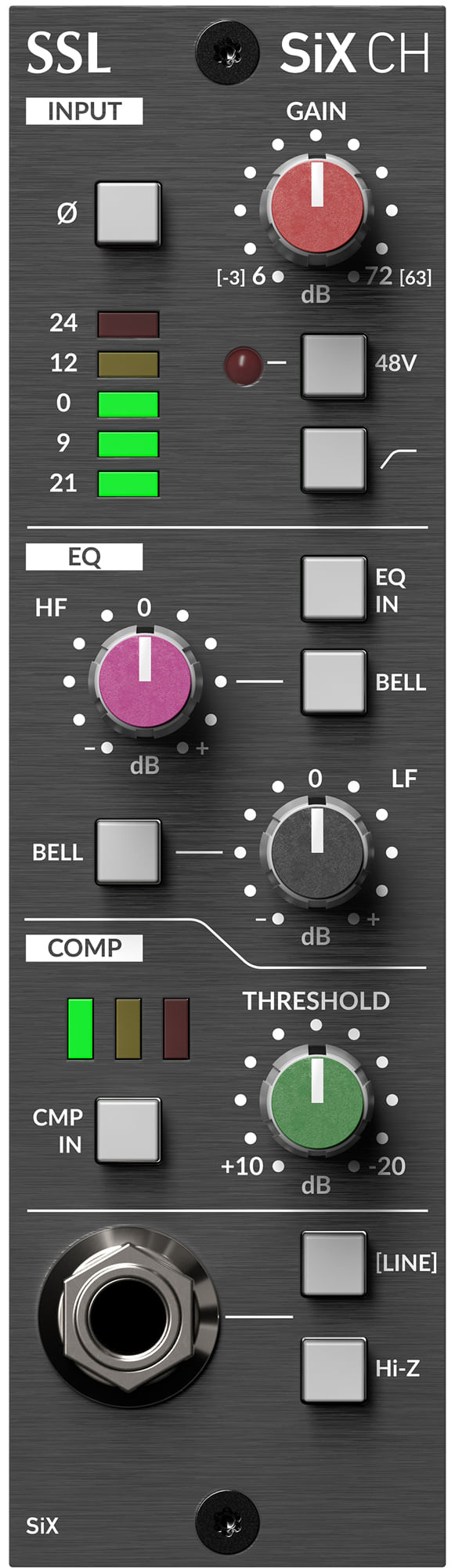 Solid State Logic SiX Channel 500 Series Channel Strip - Cosmo Music