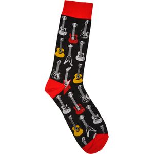 Guitar Socks - Black/Red, Men's