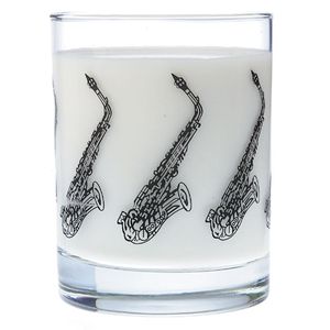 Music Themed Glass Tumbler - Saxophone