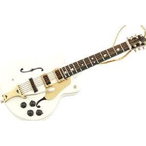 White Falcons Electric Guitar Ornament - 5"