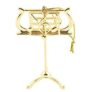 Music Stand Ornament - Gold