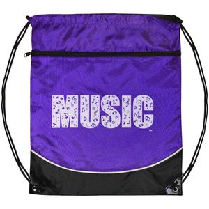 Music Drawstring Bag - Purple