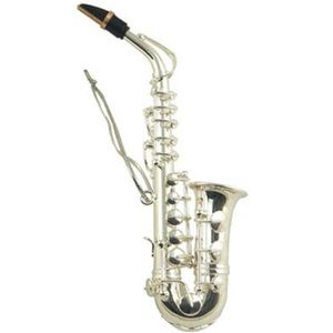 Saxophone Ornament - Silver, 4-1/2"