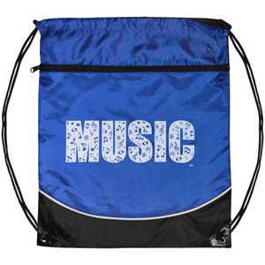 Music Drawstring Bag - Blue