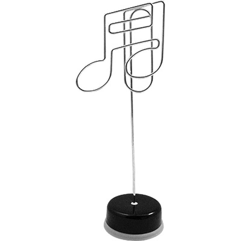 16th Note Paper Clip Stand Silver with Black Base Cosmo Music