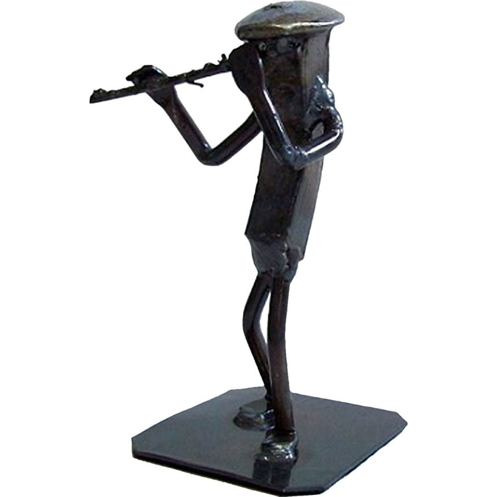 Metal Flute Player Sculpture 6" Cosmo Music