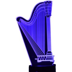 3D Concert Harp LED Lamp