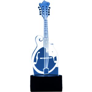 3D Bluegrass Mandolin LED Lamp