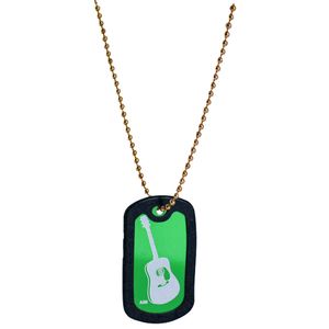 Guitar Dog Tag Necklace