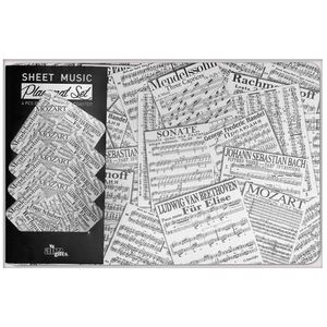 Sheet Music Place Mat and Coaster Set