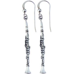 Clarinet Sterling Silver Earrings