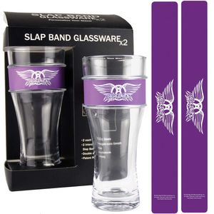 Aerosmith Slap Band Pint Glass Set - Purple, 2 Pack